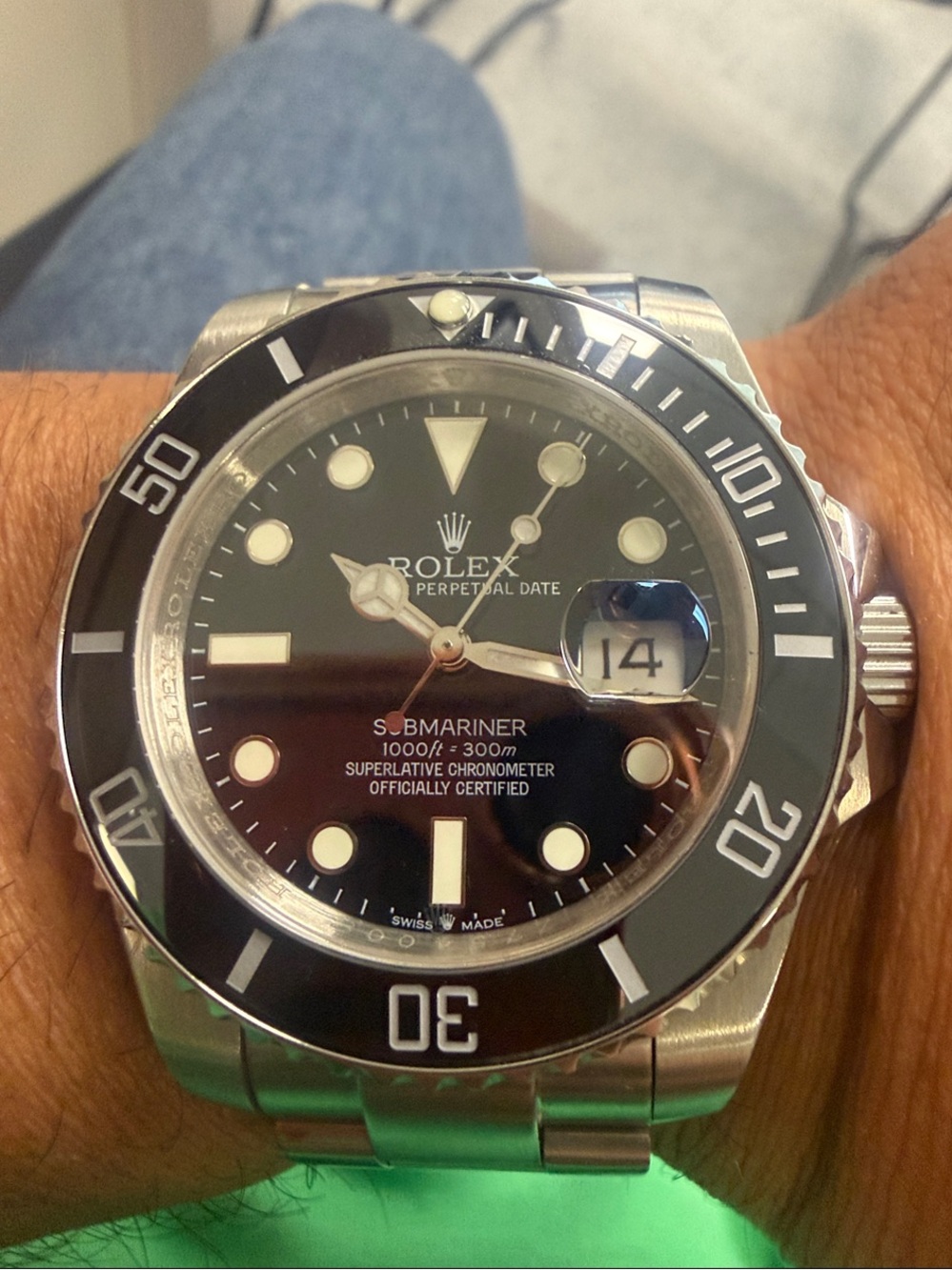 Rolex Submariner Black Dial Silver Stainless Steel Bracelet